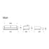 Idun Sofa Bed with Armrests / 242x100cm
